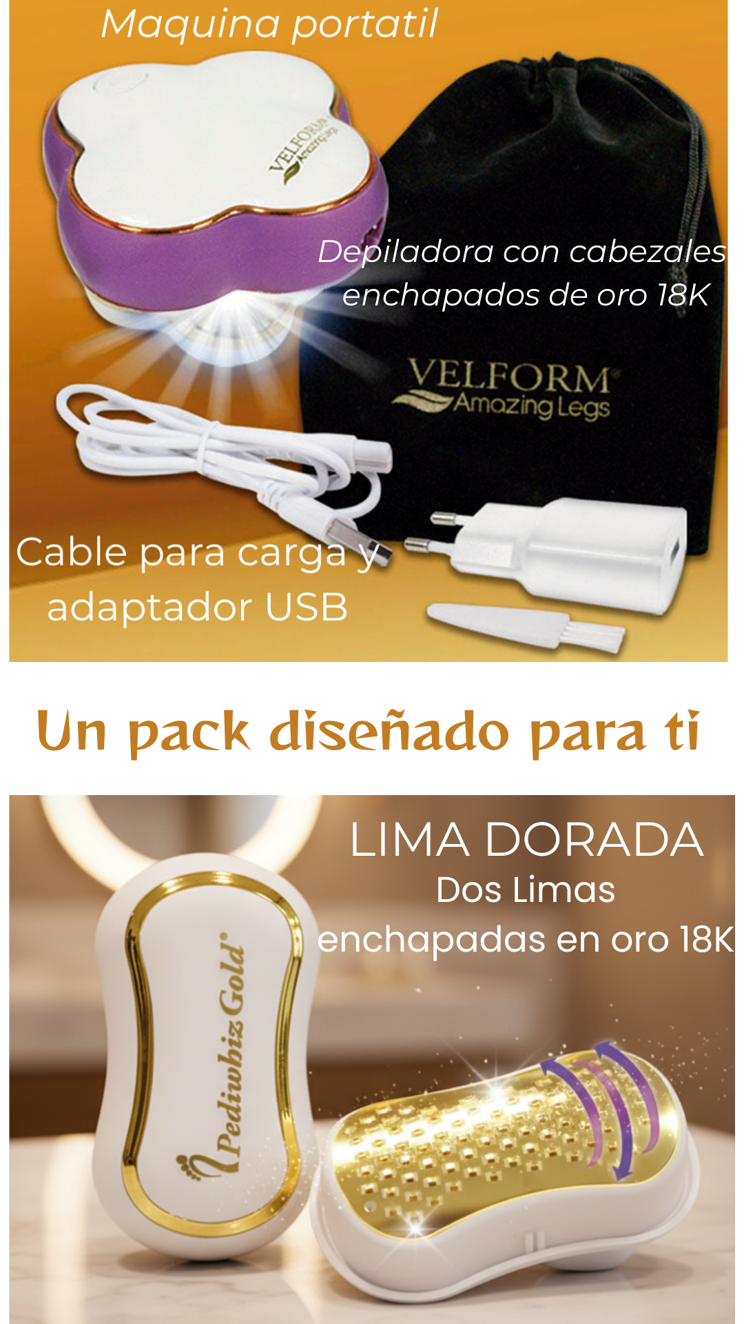 Máquina de depilar + una Lima para pies