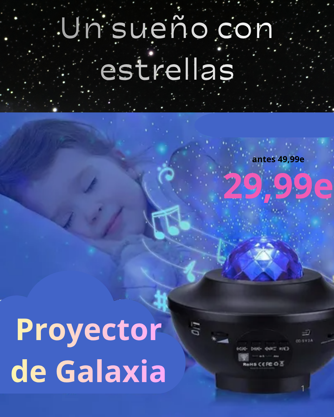 Proyector LED galaxia, Tu cielo estrellado